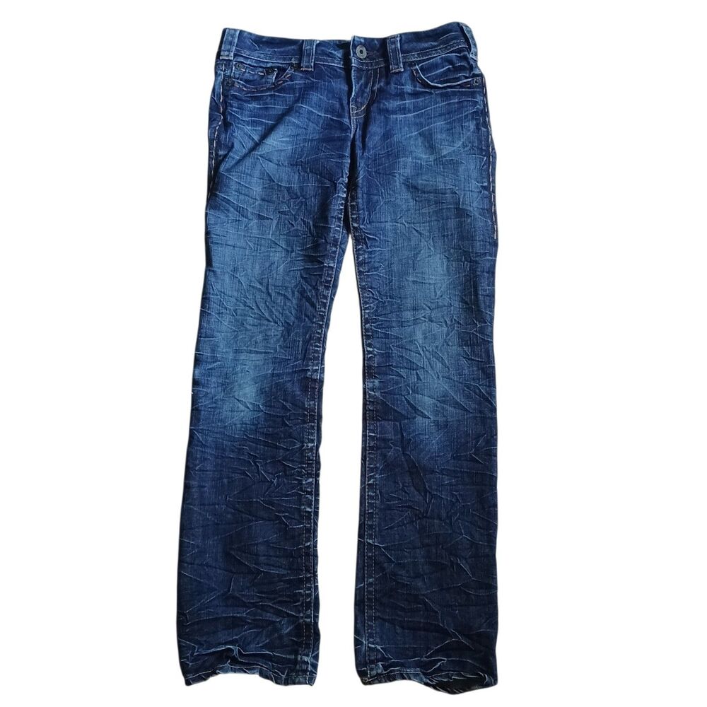 1921 WESTERN GLOVE WORKS Low Rise Straight Leg Denim Jeans Womens Measure 30x31